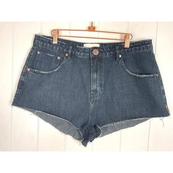 One Teaspoon The One Fox Black Denim Cut Off Shorts NWT Size 34 - Picture 2 of 9